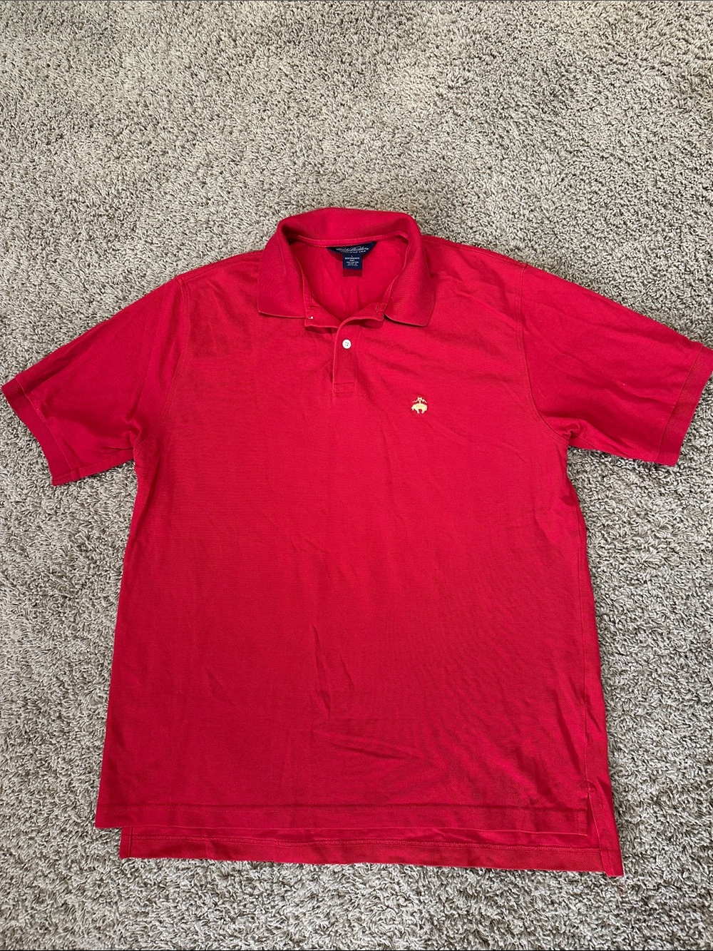 Men’s Red Brooks Brothers Knit Polo Sz L